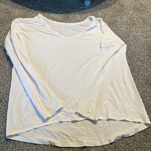 White lululemon long sleeve shirt.
